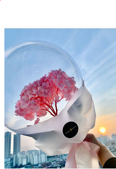 في كوريا: باقات زهور فى بالون